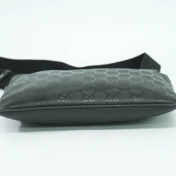 GUCCI GG Imprime 201538 Shoulder Crossbody Bag Black Silver - Picture 7 of 10